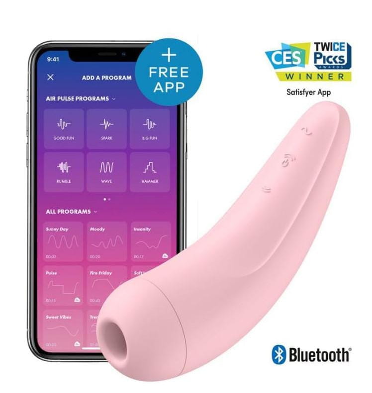 satisfyer curvy 2+ interactivo app succionador de clitoris vibrador